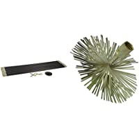 Silverline 273193 Juego de Varillas de Drenaje- 12 pzas- Piece &amp- 366706 - Cepillo de alambre en forma de espiral (150 mm…